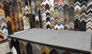 Wall of assorted picture frame samples