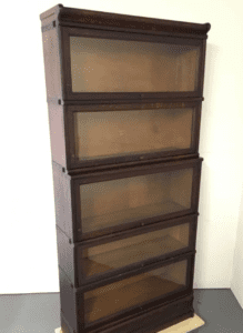 Vintage five-tier wooden barrister bookcase